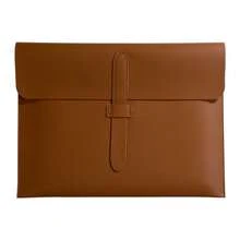 Customized Logo Leather Snap Closure Minimalist A4 Document Folder, Business File Bag, Exam Material Bag, Office Document Bag, Briefcase, Large Capacity, High-Quality, Business Gift - Multicolor - View 16