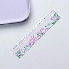 15cm 투명 잔꽃 무늬 아크릴 자, 다기능 드로잉 자 플래너 자 - A - 보기 10