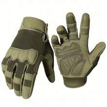 1 双男女通用户外运动全指透气手套，骑行防滑战术手套 - 白色 - 查看 26