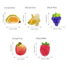 1个可爱甜美仿真水果卡通创意发爪夹，适用于马尾辫 - 彩色 - 查看 4