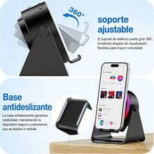 Wireless Sensor Speaker, 5-In-1 Bluetooth Speaker, 360° Rotating Phone Stand With Ambient Light, Compatible With Phones And Tablets. - View 6