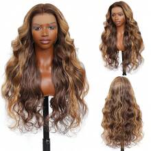 高清蕾丝前额假发 - 红棕色自然波浪卷，180% 密度 - 完美呵护女性秀发，打造时尚造型 - S4/27 - 查看 3