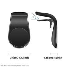 L-Shaped Magnetic Air Vent Car Phone Holder, Universal Magnetic Car Phone Mount, Strong Magnetic Adsorption - Multicolor - View 3