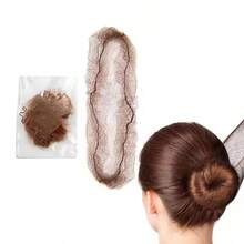 60pcs Light Brown Elastic Hair Nets, Women's Invisible Hair Nets, Suitable For Catering Service, Ballet Buns, Sleeping, Flight Attendants, Nurses, Fine Mesh Bun Cover Hairnets - Light Brown - View 7