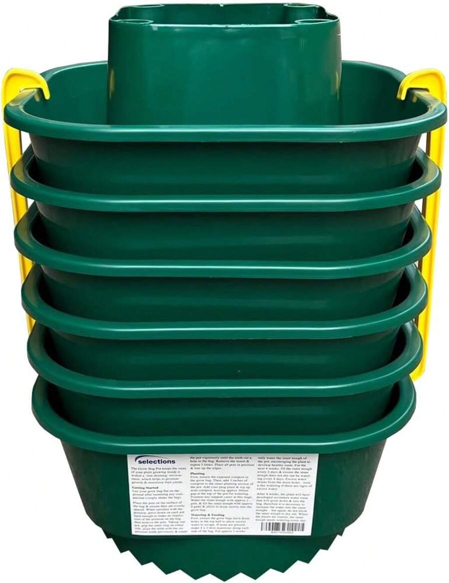 Tomato And Vegetable Growbag Pots For Improved Watering - Pack Of 6 - 1 - View 1