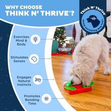 Outward Hound By Nina Ottosson Holiday Dog Brick Treat Puzzle Dog Toy, Level 2 Intermediate, Red, Small - ColorD - 查看 7