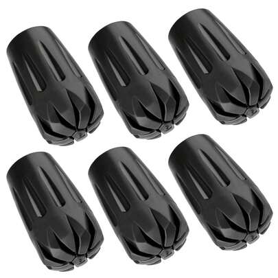 6/9/12pcs Durable Replaceable Rubber Hiking Pole Tips - Universal Anti-Slip Trekking Pole Caps - Shock-Absorbing Pole Accessories - Fit For 11mm Standard Hiking Poles