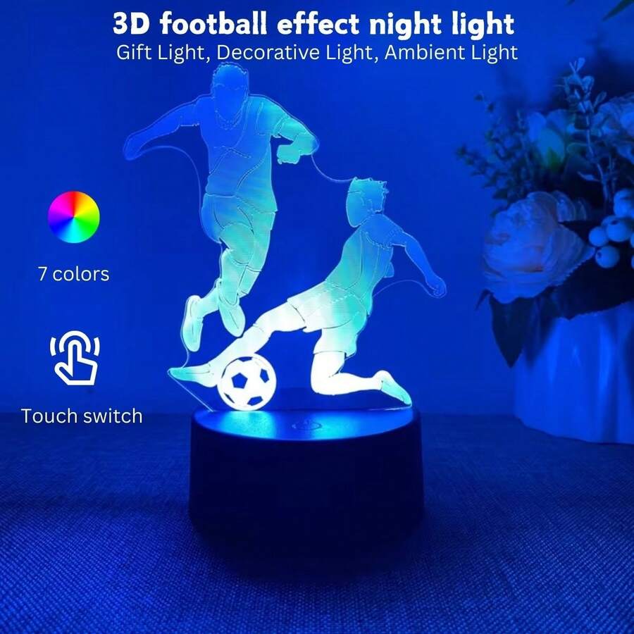 1 chiếc đèn ngủ hình quả cầu xẻng 3D sáng tạo, dùng nguồn USB, nhiều màu sắc có thể thay đổi, đèn trang trí bàn làm việc, đèn phòng ngủ, quà tặng sinh nhật/ngày lễ, đèn USB - Nhiều màu - Xem 1