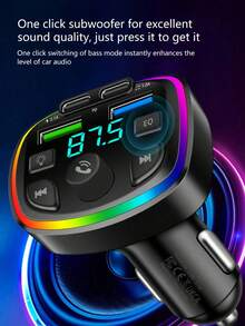 This Car Adapter Integrates MP3, FM Radio And Bluetooth 5.0, Equipped With Dual QC3.0 Fast Charging Ports, Features Playback Memory And Dual-Mode Anti-Interference Chip, Providing CD-Quality Sound - Multicolor - View 10