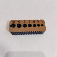 1个4-10mm刻度带编号孔（1-100）重型塑料钻孔导向器 - 适用于木材和石膏板的精密钻孔工具 - 适用于4-10mm钻头，手动钻孔导向器 - 橘色 - 查看 5