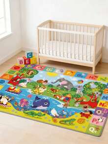 1 Stück Tier-Buchstaben Design Bodenmatte, süße Spielmatte, dekorativer Teppich, Schlafzimmer Dekoration, kleiner Teppich, Teppich, Heimdekoration, Outdoor-Teppich, waschbarer Teppich, Abschlussgeschenk, Muttertagsgeschenk - Verschiedenfarbig - Übersicht 4