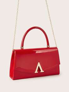 这款优雅精致、低调奢华的纯色漆皮手拿包轻巧便携，适合青少年、女性、大学生、年轻职业人士和上班族。它是办公室、校园、工作、商务、通勤、户外活动、旅行、野餐、派对、婚礼、晚宴和正式晚宴的理想之选。 - 紅色 - 查看 4