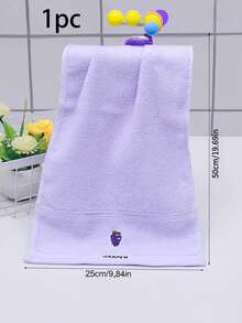 1/4条水果图案小毛巾，尺寸25x50厘米，柔软吸水速干，适用于擦脸/擦手，浴室、学校、厨房、节日礼物、旅行和户外活动，男女通用，吸水性强，快干，不褪色，家用和酒店两用，可定制毛巾，酒店用品 - 彩色 - 查看 18