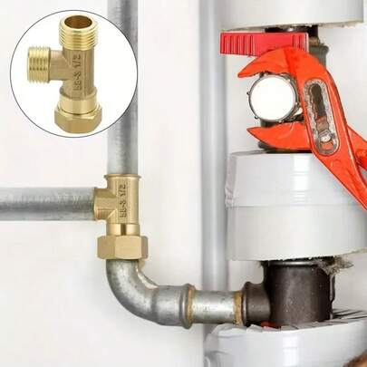 1/2英寸铜管件，适用于给排水和燃气管道，可轻松延长管道，满足复杂的项目需求，无需担心部件不兼容或安装困难。