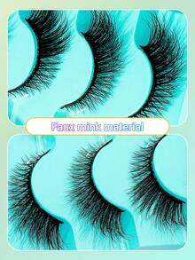 5对猫眼假睫毛，仿貂毛假睫毛，自然纤长，浓密柔软，打造纤长美睫效果 - 查看 4