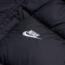 Nike Men's Embroidered Padded Jacket, Warm Hooded Sports Coat - Black - View 4
