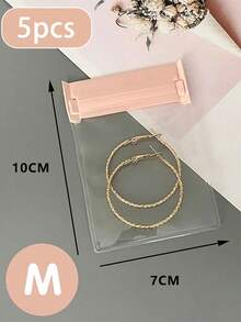 Borsa portaoggetti gioielli in EVA trasparente, pochette da viaggio rosa piccola con cerniera richiudibile, essenziale per viaggi, crociere, dormitori, adatta per anelli, orecchini, bracciali, collane, accessori da viaggio, vacanze al mare, vacanze estive, ritorno a scuola (4 misure) - Multicolore - Visualizzare 11