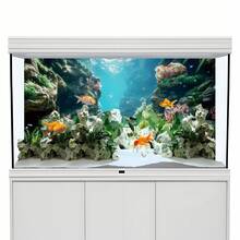 Pictură de fundal pentru acvariu cu canion subacvatic, autocolant de fundal pentru acvariu, autocolant de fundal pentru terariu pentru reptile, autoadeziv față și lateral, decor de amenajare a teritoriului pentru acvariu, decorare pentru acvariu - A - Vizualizare 5