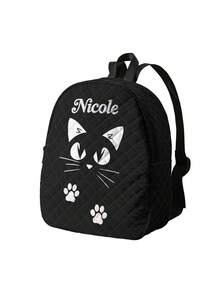 Customized Embroidered Rhombus Backpack, Personalized College Backpack, Travel Backpack, School Backpack, Laptop Bag, Custom Backpack, Casual & Fashionable - Multicolor - View 3