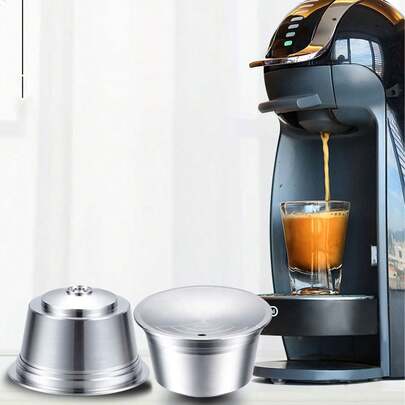 Stainless Steel Coffee Capsule Kit - Reusable Filter, Gasket, Brush, Spoon & Powder Pressing Plate For EDG DG325 - Complete Coffee Capsule Set,Coffee Service Coffee Accessories