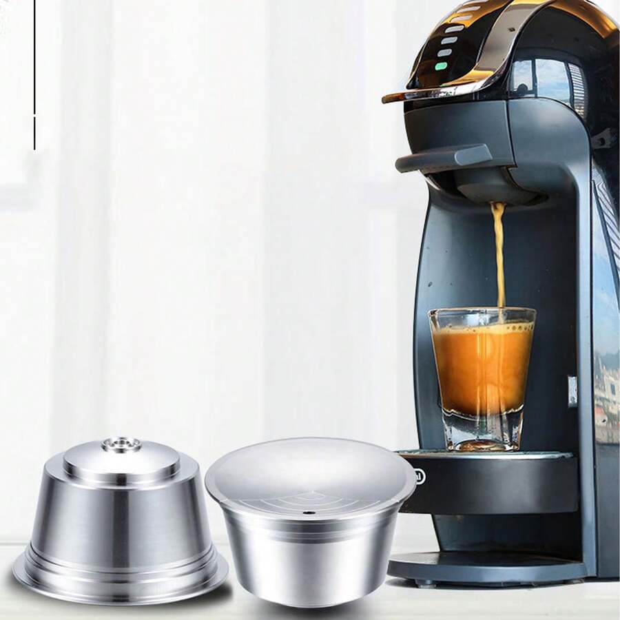 Stainless Steel Coffee Capsule Kit - Reusable Filter, Gasket, Brush, Spoon & Powder Pressing Plate For EDG DG325 - Complete Coffee Capsule Set,Coffee Service Coffee Accessories - Xem 1