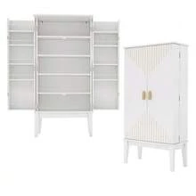 Kitchen Cabinet 120 X 59 X 30 Cm, Sideboard, Spacious 2-Door Cabinet With Shelf, Vintage Style – Suitable For Kitchen, Dining Room, Living Room And Hallway. - 查看 11