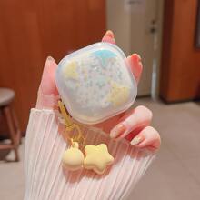 Galaxy Buds FE/Buds 3/Buds 3 Pro/Buds 3 FE/Buds Pro/Buds Live/Buds 2/Buds 2 Pro Wireless Earbuds Protective Case With Starry Rabbit Pendant - Full Screen Of Stars and Rabbits - View 12