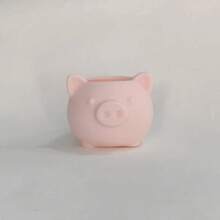 1个3D打印迷你粉色小猪花盆，带排水孔，可爱动物造型多肉植物盆，适合桌面、阳台、家居装饰、复活节礼物 - 多色 - 查看 9