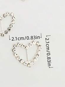 6pcs Fashionable Rhinestone Studded Pentagram & Round Shaped Alloy DIY Shoe Decorations - Multicolor - View 3