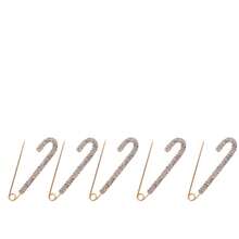 4/5/10pcs Rhinestone Brooches, Suitable For Women And Girls. Gold And Silver Dual-Color Pins, Brooches, Lapel Pins, Badges, Can Be Used To Decorate Sweaters, Dresses, Clothing, Hats And Accessories, Also As Office Accessories, Shirts, Jackets, Jewelry, Christmas, Halloween Costume Pins, Fun And Cute Teacher's Day Gifts, Clothing Accessories And Bag Charms. - Multicolor - View 9