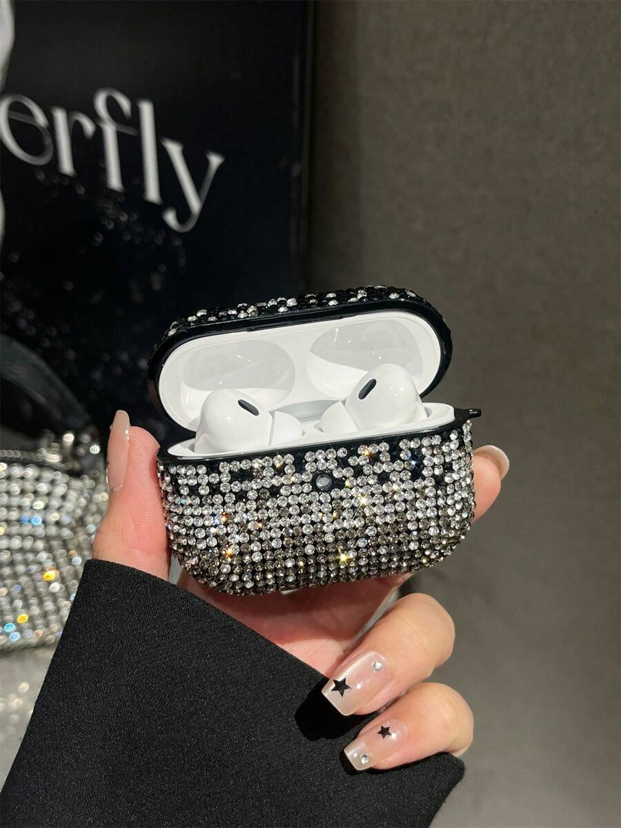 1个黑色水钻蓝牙耳机保护套，适用于 - 黑色 - 查看 1