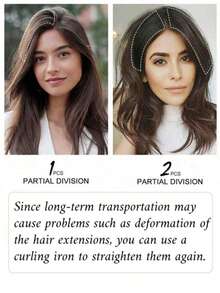 2pcs Synthetic Hair Clips, Seamless Root Volume Straight Hair Clips, Top Hair Volume Pads, Synthetic Hair Clip Set 2pcs, Seamless Root Volume Straight Hair Clips, Top Hair Volume Pads, Suitable For Men And Women, Easy To Use - Multicolor - View 7