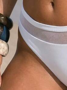 Sultry Sol 2026新款舒适时尚女士比基尼泳裤，适合海滩度假 - 白色 - 查看 2