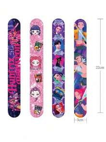 12/24/36/48个装卡通K-POP拍手环，动漫拍手环，生日派对用品，拍照道具，节日礼物 - 彩色 - 查看 10