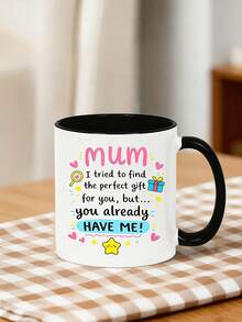 Cốc quà tặng Ngày của Mẹ - "Mẹ ơi, mẹ đã có con rồi" - Chiếc cốc cà phê gốm độc đáo từ con gái hoặc con trai, món quà Ngày của Mẹ dễ thương, thích hợp cho nhà bếp, phòng ngủ, phòng khách. - Nhiều màu - Xem 4