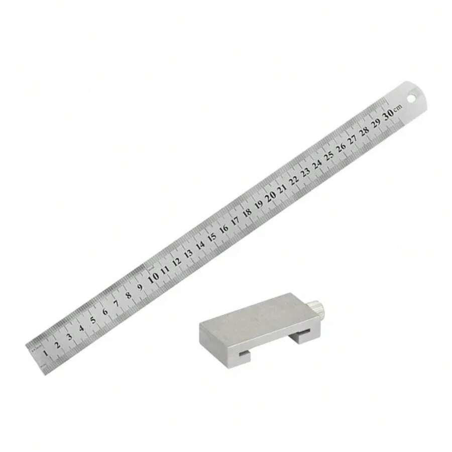 New Portable Precision Positioning Tools For Woodworking, Steel Woodworking Ruler, Positioning Limit Block, Measuring Marking Gauge NSX2 - 30cm - View 1