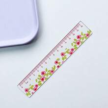 15cm 투명 잔꽃 무늬 아크릴 자, 다기능 드로잉 자 플래너 자 - A - 보기 11
