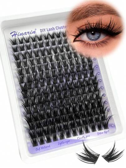 168 pezzi Grappoli di ciglie naturali C Curl Mix 10-18mm Soffici ciglie naturali fai-da-te Grappoli individuali di ciglie finte, facili da indossare, riutilizzabili, adatte per il trucco quotidiano Grappoli di ciglie, Grappoli di ciglie, ciglie individuali, ciglie, ciglie finte