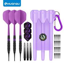 HUANQU 3pcs High-Quality Darts Set, Comes With Protective Storage Case (With Carabiner For Easy Carrying). Includes 3 Complete Soft Darts, 3 Dart Shafts, 3 Standard Dart Flights, And 20 Safety Dart Tips. Precise And Durable, Suitable For Indoor/Outdoor Leisure, Daily Practice Or Competition, Perfect Gift - Multicolor - View 14
