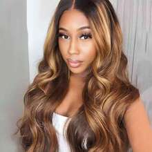 Eulisi 13*6 Honey Blonde Ombre Lace Front Wig, Glueless Natural Hairline Wavy Wig For Beginners, 24 Inch - SP4/27 - View 9