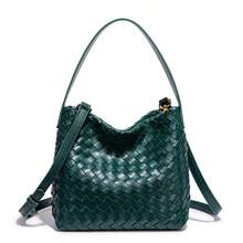 Luxury Woven Faux Leather Hobo Bag For Women, Adjustable Strap Crossbody Shoulder Bag, Fashion Handbag For Commute & Dating - Multicolor - View 5