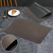Bộ 4/2/1 tấm lót bàn vuông bằng da, đế lót ly hai mặt bằng da PVC, tấm lót bàn hai lớp chống thấm nước kiểu phương Tây, tấm lót chịu nhiệt dùng trong khách sạn, thảm trải bàn ăn, thảm trải bàn ăn chống thấm nước và dầu mỡ, đế lót ly trang trí bàn làm việc sáng tạo, tấm lót hai mặt, chịu nhiệt, thích hợp để trang trí bàn ăn, tiệc tùng, ngày lễ, Giáng sinh, Năm mới. - Nhiều màu - Xem 22