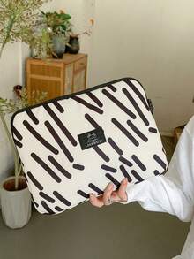 笔记本电脑包/平板电脑包 11英寸/14英寸笔记本电脑包/包/笔记本电脑套 黑白线条图案 防水便携式电脑保护套/小包/文件包/笔记本电脑内胆包/电脑手提包 11/13/14/15.3/15.6英寸 便携式桌布包 适用于9-11英寸Air 4/5 Pro 11/Mini 5/6 保护套/防震包 开学季必备包 - 彩色 - 查看 8