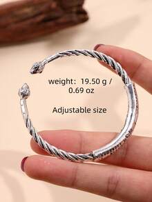 1条男士时尚合金手链，采用雕刻合金材质，饰有吊坠和护身符，可调节长度，男女皆宜，适合作为珠宝礼物。 - 彩色 - 查看 9