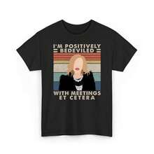 I'm Really Swamped With Meetings, Etc. - Vintage Design T-Shirt By Moira Rose, Sweatshirt With Catherine O'Hara Shirt - 黑色 - 查看 1