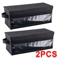 2 Packs Large Capacity CD DVD Storage Case Holds 165 Discs Each Durable - Black - View 10