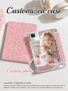 Customizable Glossy Acrylic Tablet Protective Case With Foldable Stand, Smart Wake/Sleep Function, Compatible With IPad 11th Gen A16 2025, 10th Gen 10.9-Inch Air, 4th/5th Gen 10.9-Inch Air, 11th Gen M3 2025, 7th/8th/9th Gen 10.2-Inch Galaxy Tab S7/S8, Galaxy Tab S10 FE+, Romantic Gift, Easter Gift - Multicolor - View 4