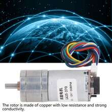 Motorreductor de CC en miniatura GA25-370, motor regulador de velocidad de alta potencia, 12 V, 130 RPM/min - Tipo de Enchufe A USA (110-127V) - Ver 6