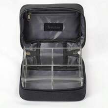 Organizador de té de viaje con tarro de especias ideal para el hogar la oficina y los viajes - Negro - Ver 1