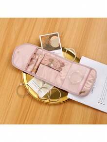 1pc Jewelry Storage Bag, Portable Travel & Home Jewelry Box, Folding Pouch, Multi-Function Necklace Earring Accessory Organizer - Folding - View 4